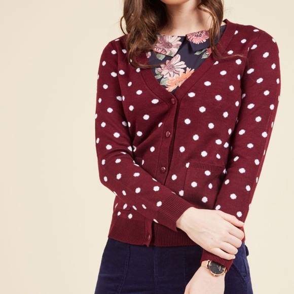 Modcloth Sweaters - Modcloth Collect Your Spots Plus Cardigan 2X